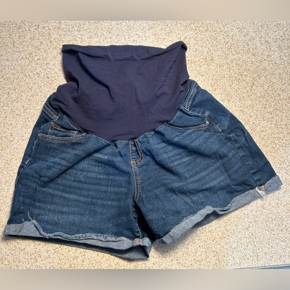 Indigo blue maternity shorts - size xl - blue